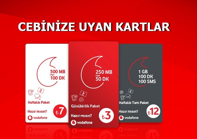 haftalık 100 dk vodafone