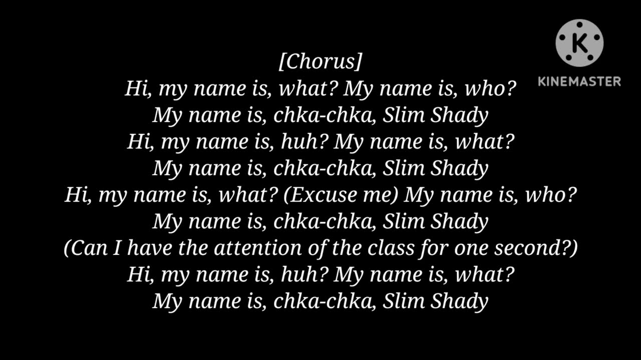 my name is lyrics