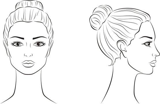 female face outline