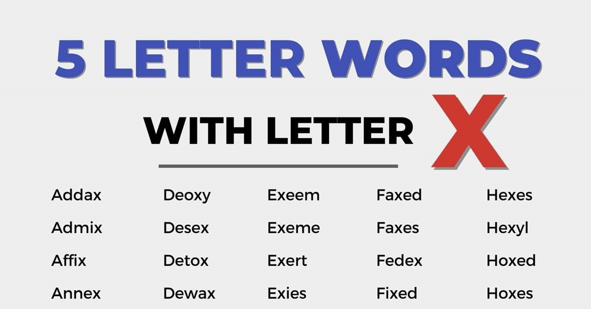 word finder x 5 letters