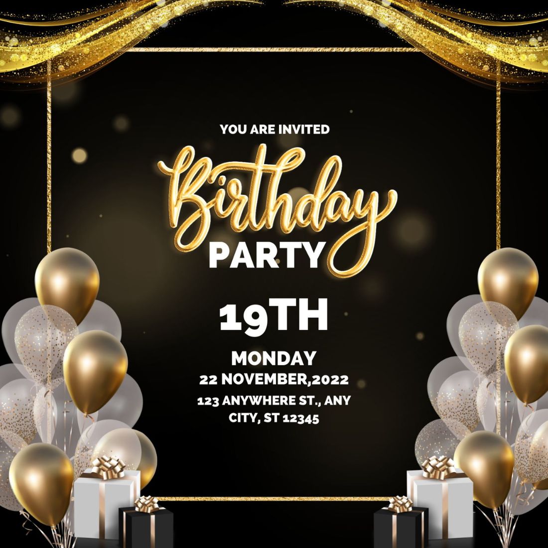 birthday invite template