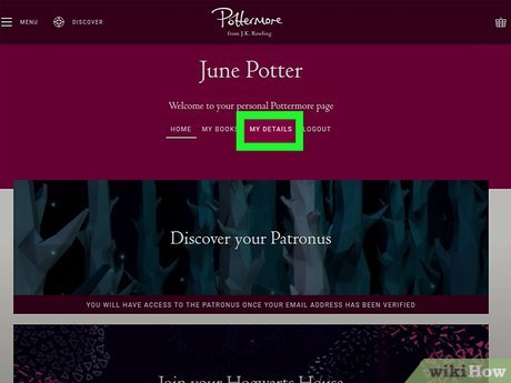 links mail pottermore click