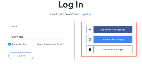 wix login