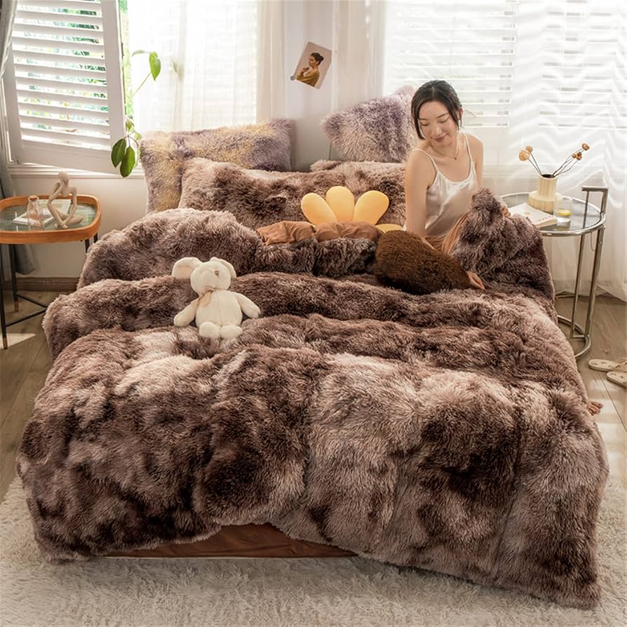 fluffy double bedding