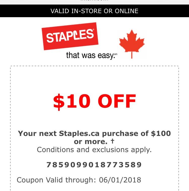 staples coupons