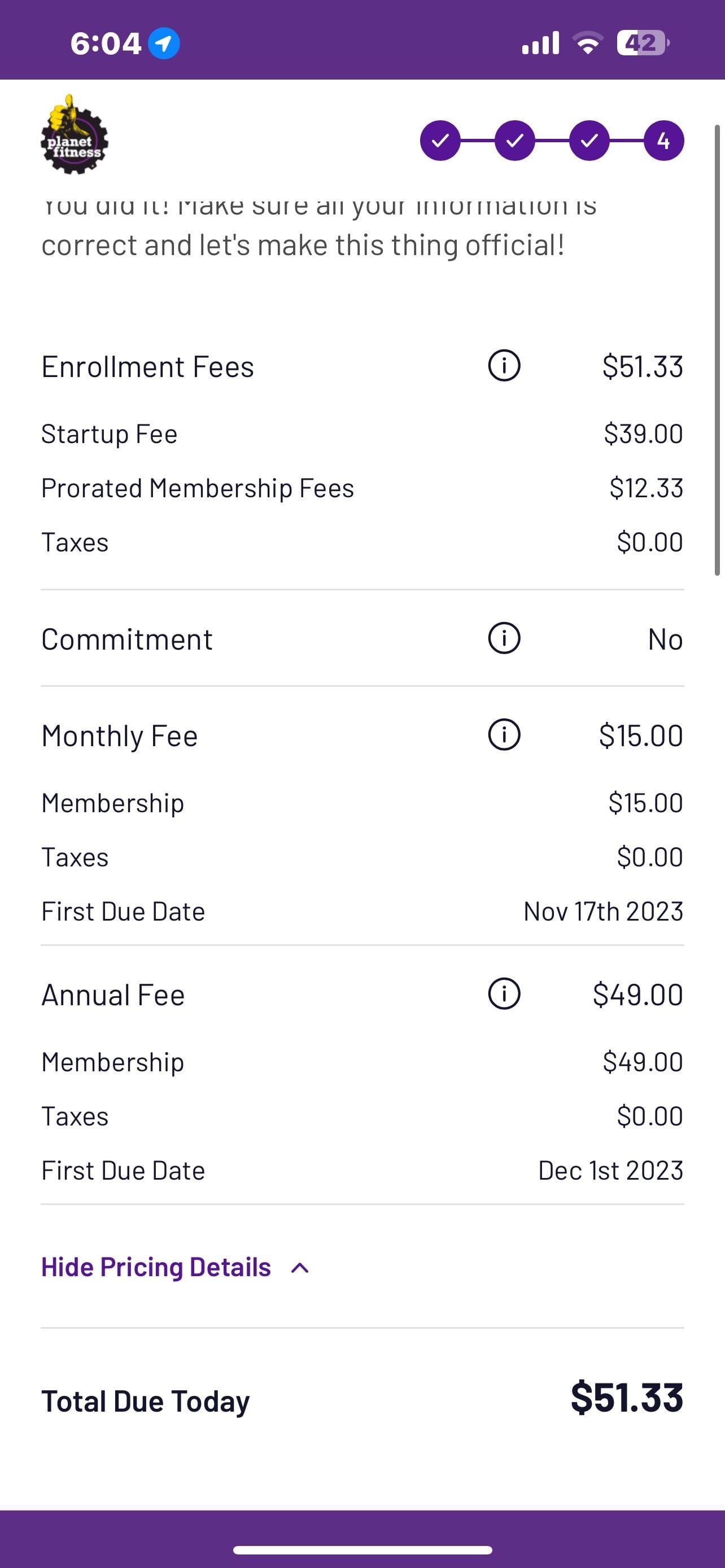 planet fitness $49 fee