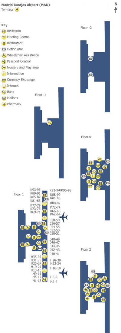 madrid barajas terminal 1 map