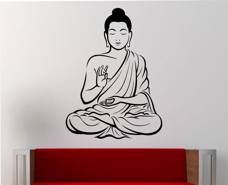 buddha wall art stickers