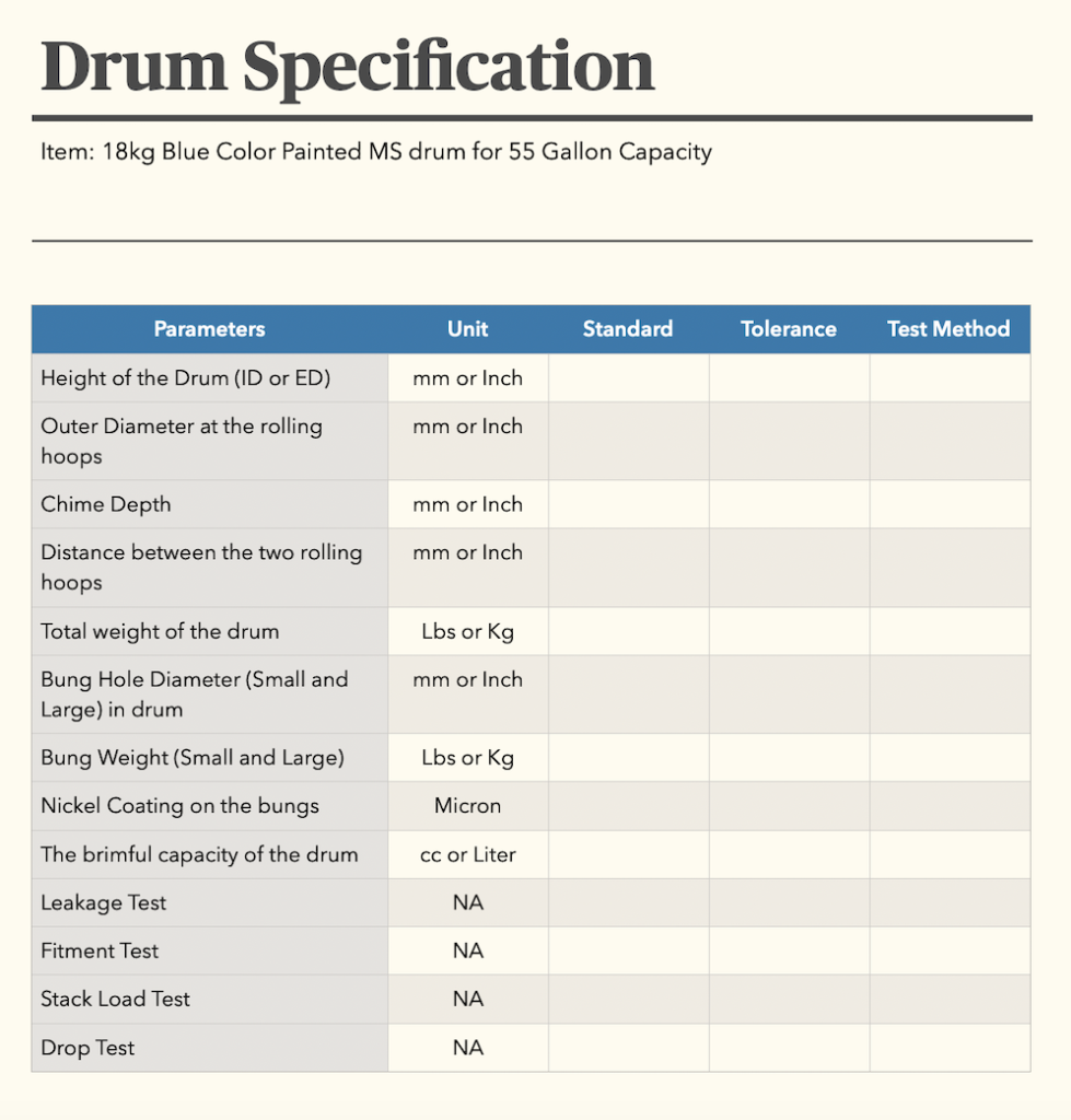 dimensions of a 55 gallon drum