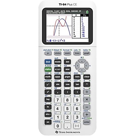 texas instruments ti-84 plus ce graphing calculator.