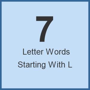 7 letter words starting with l