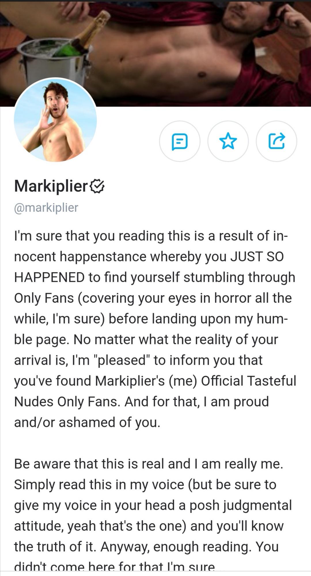 did markiplier actually make an onlyfans