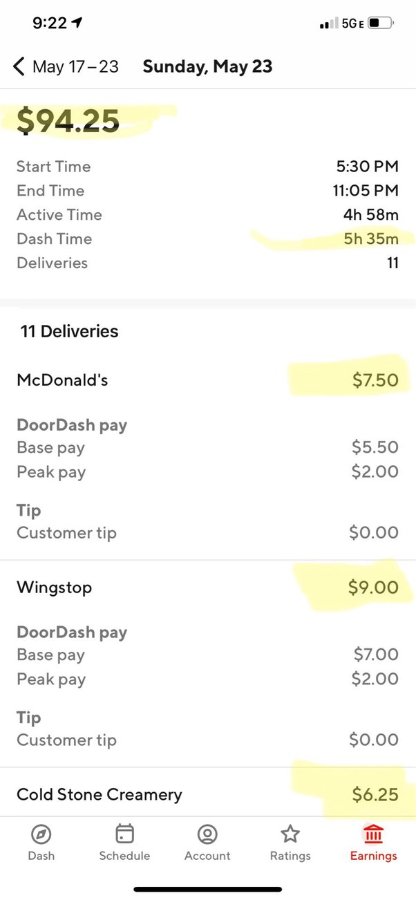 doordash driver hourly pay