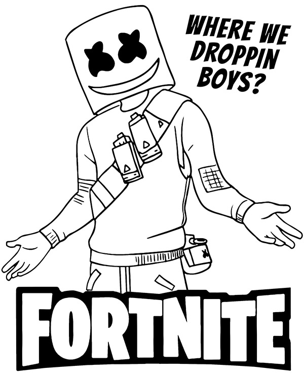 fortnite colouring sheets