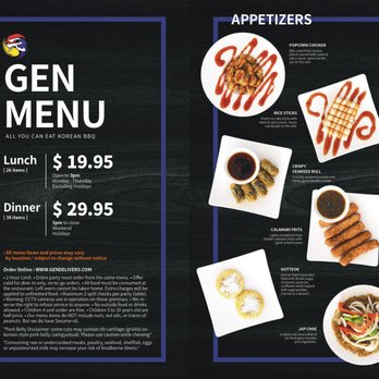 gen korean bbq carrollton menu