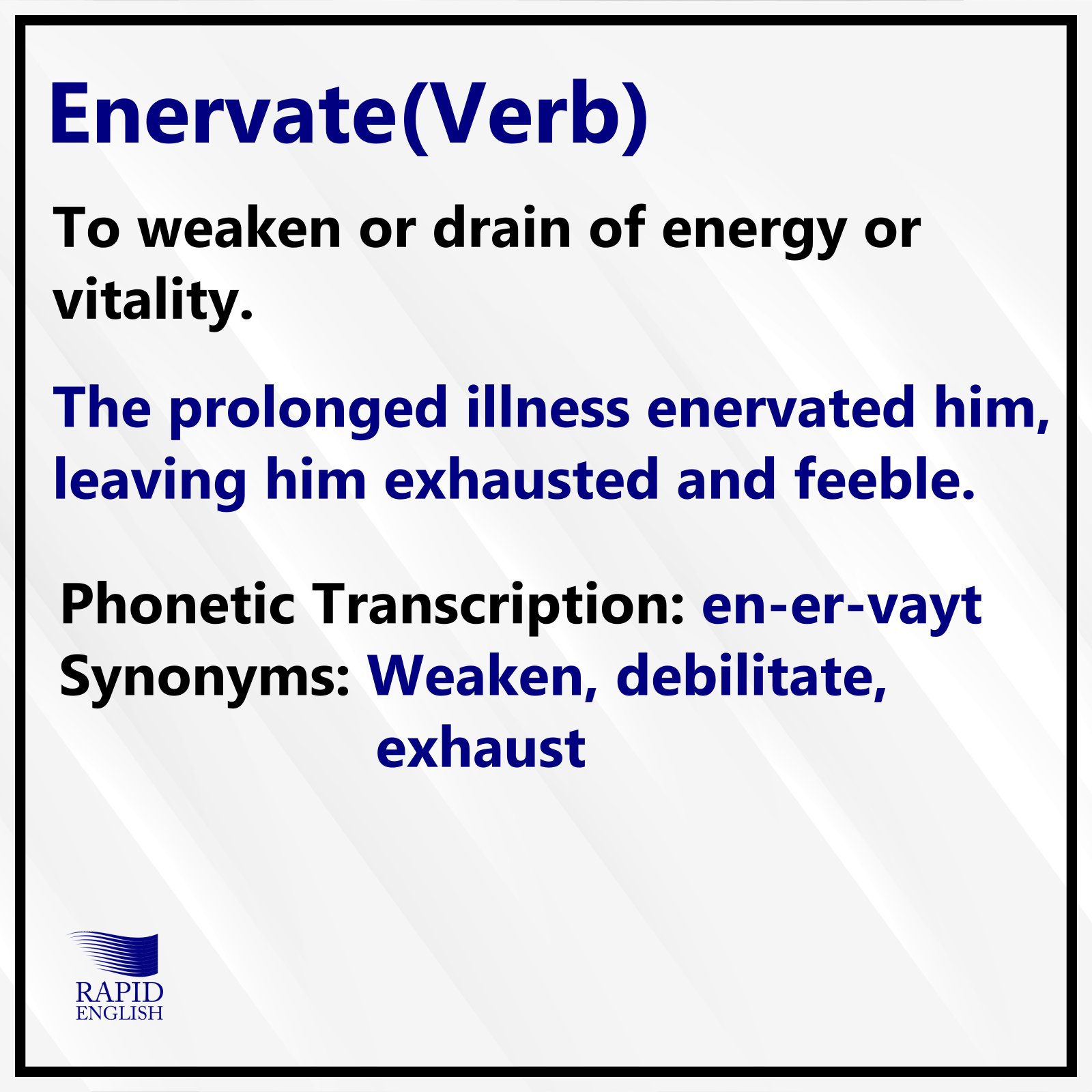 enervate in sentence