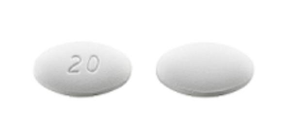 white elliptical pill