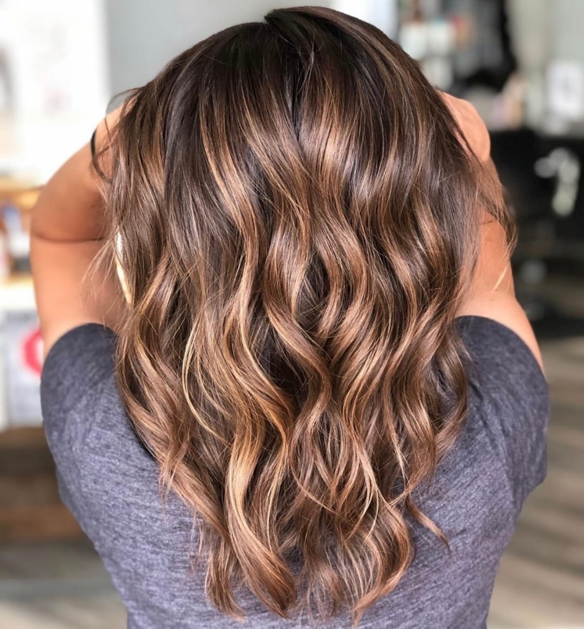 balayage on medium brown hair