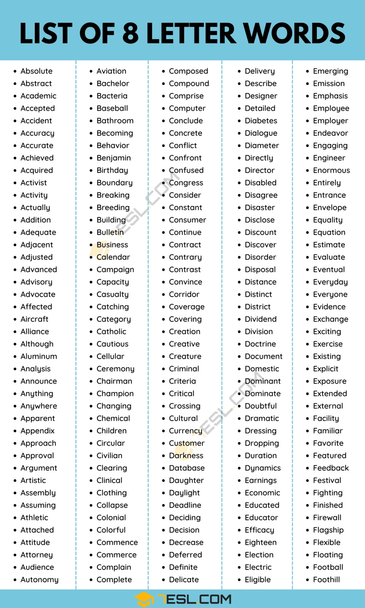 eight letter words using these letters