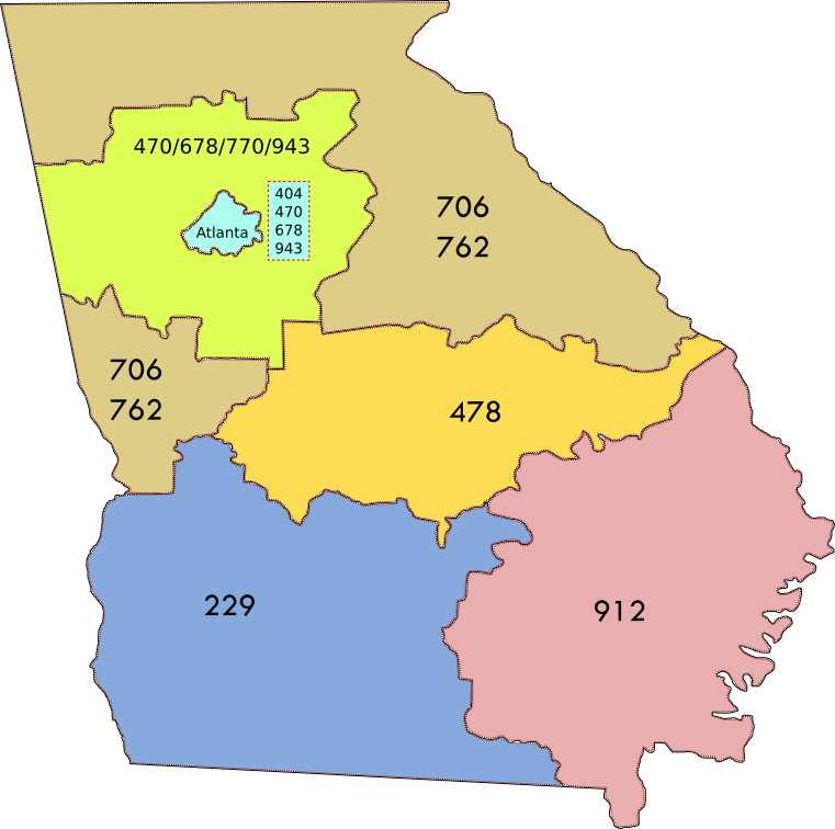229 area code georgia
