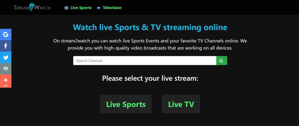free sports streaming sites stream2watch