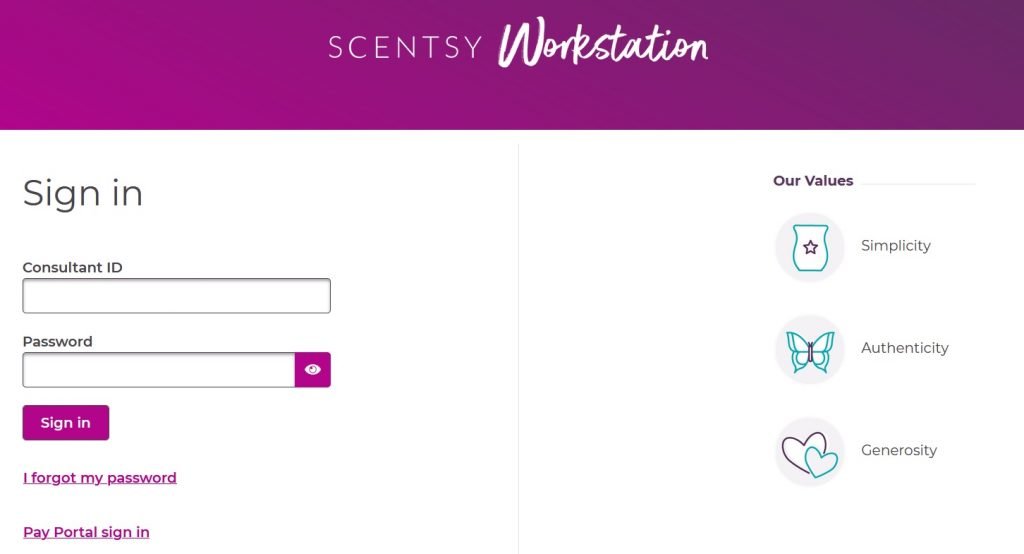 scentsy login