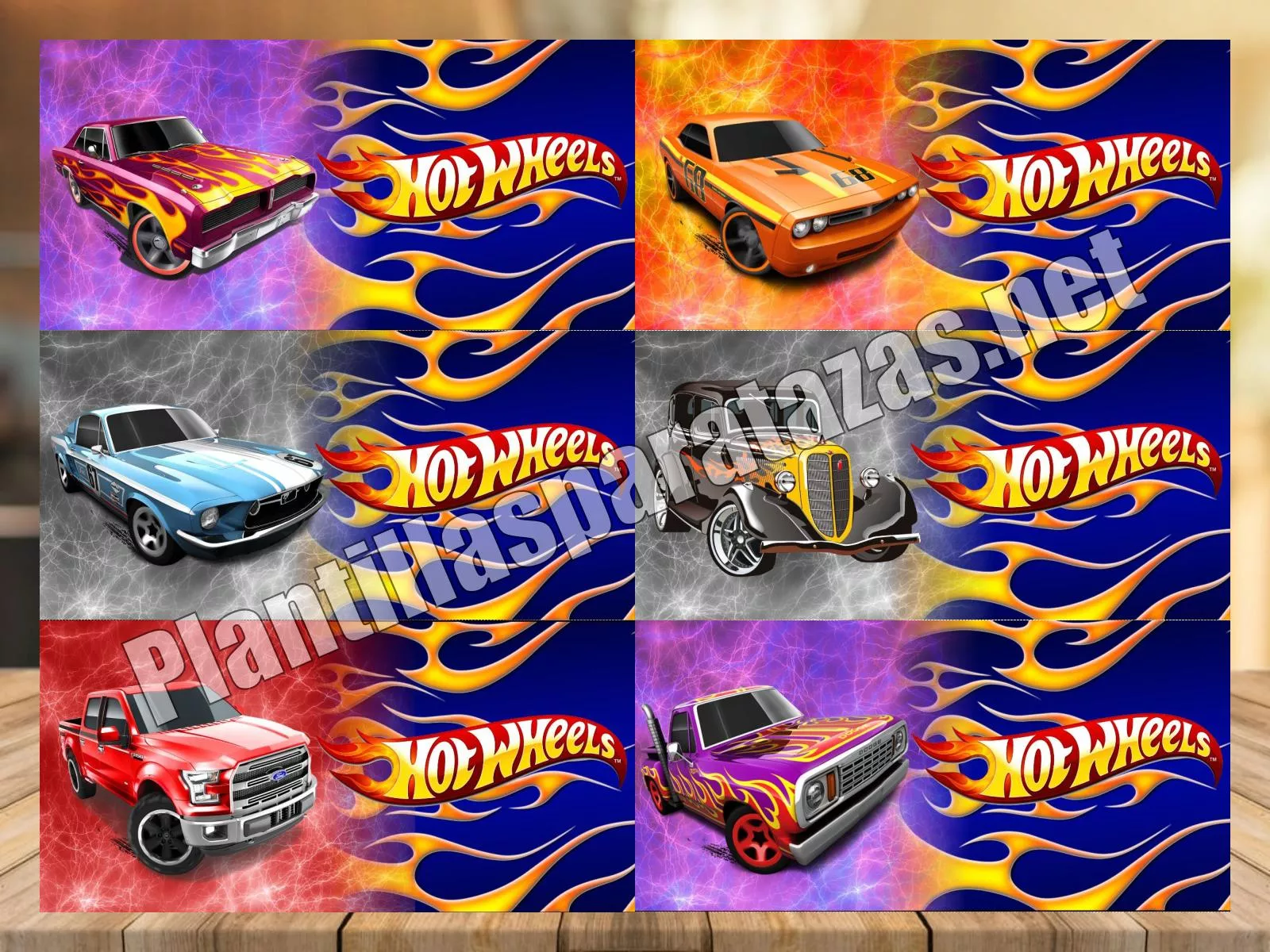 plantillas hot wheels