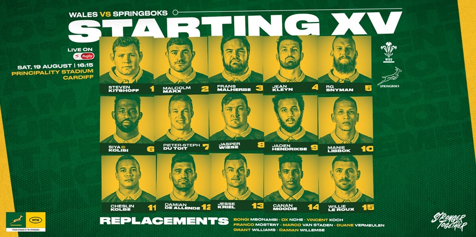 springbok team announcement