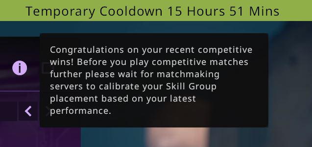 temporary cooldown cs go