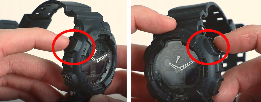 g shock how to change time