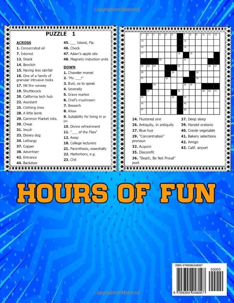 crossword blue hue