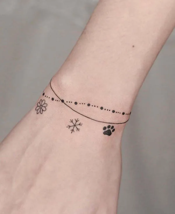 charm bracelet tattoo