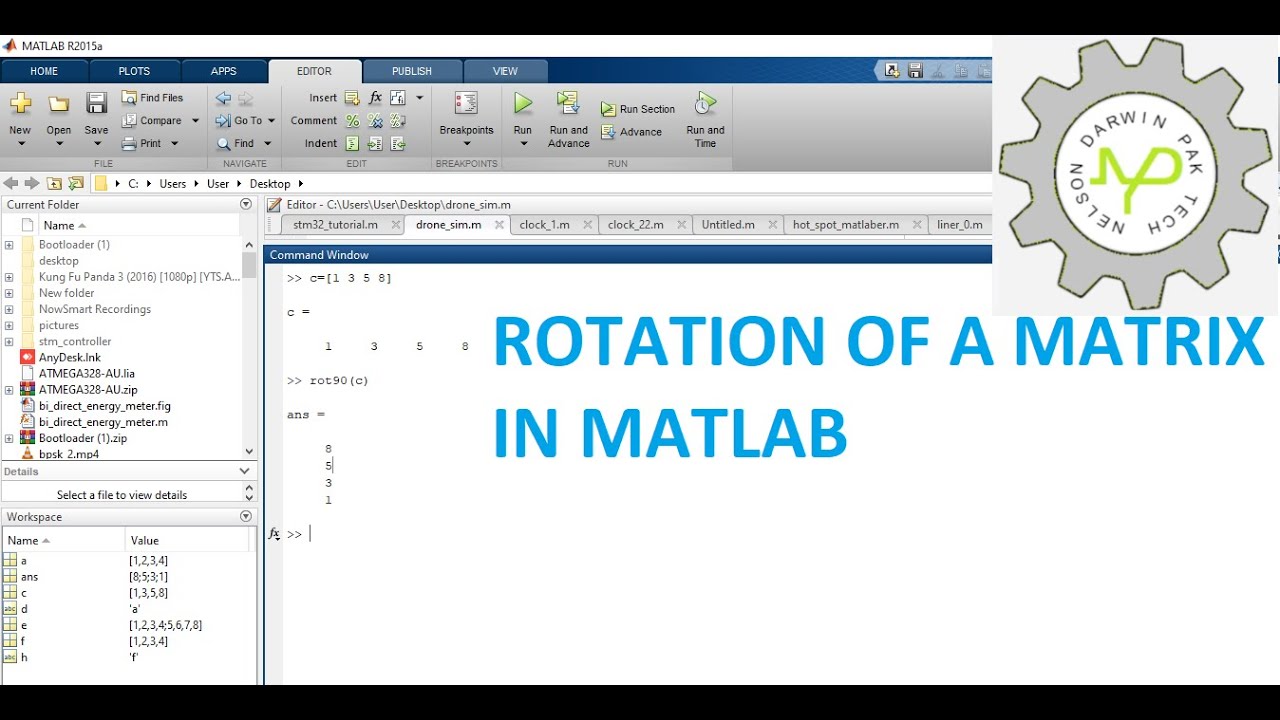 rotation matrix in matlab