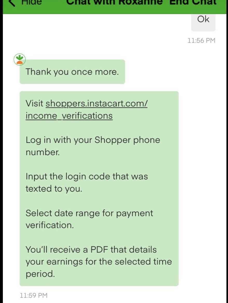 instacart verification of employment