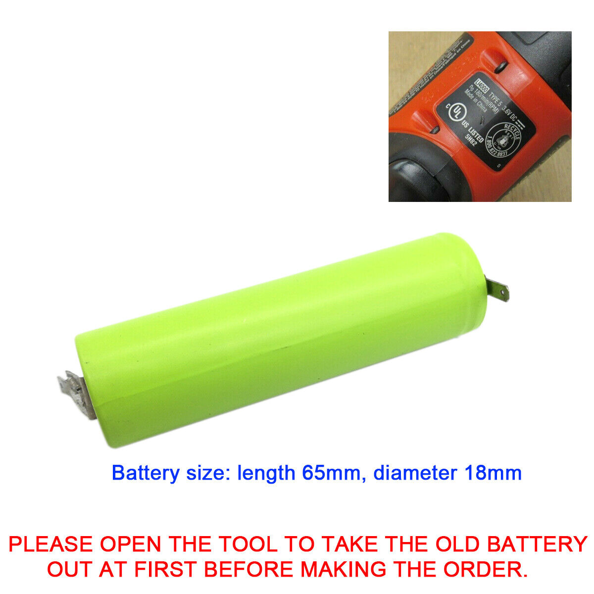 black and decker 3.6v battery