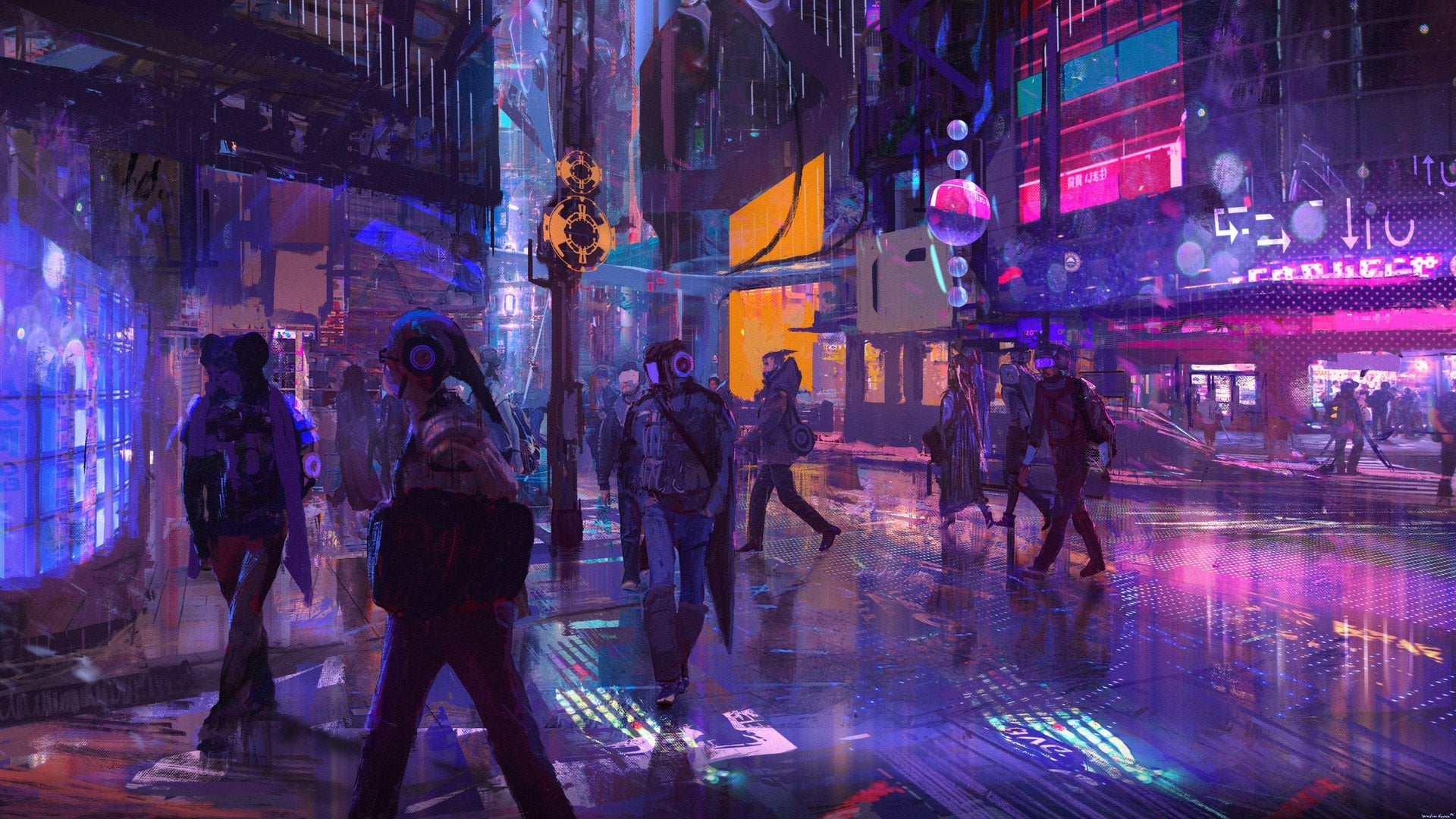 cyberpunk themed wallpaper