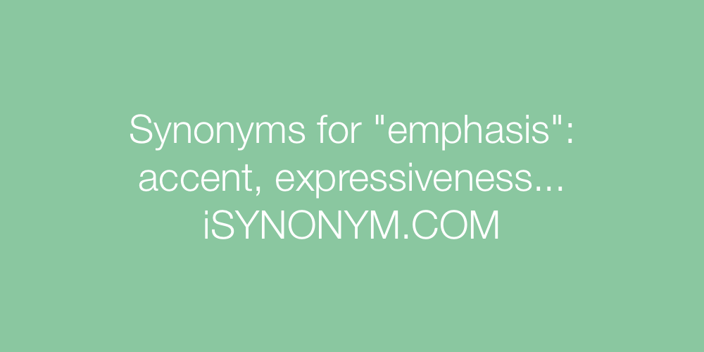 emphasis synonyms