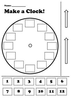 make a clock worksheet