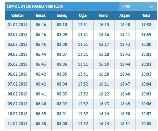 sabah namazı antalya