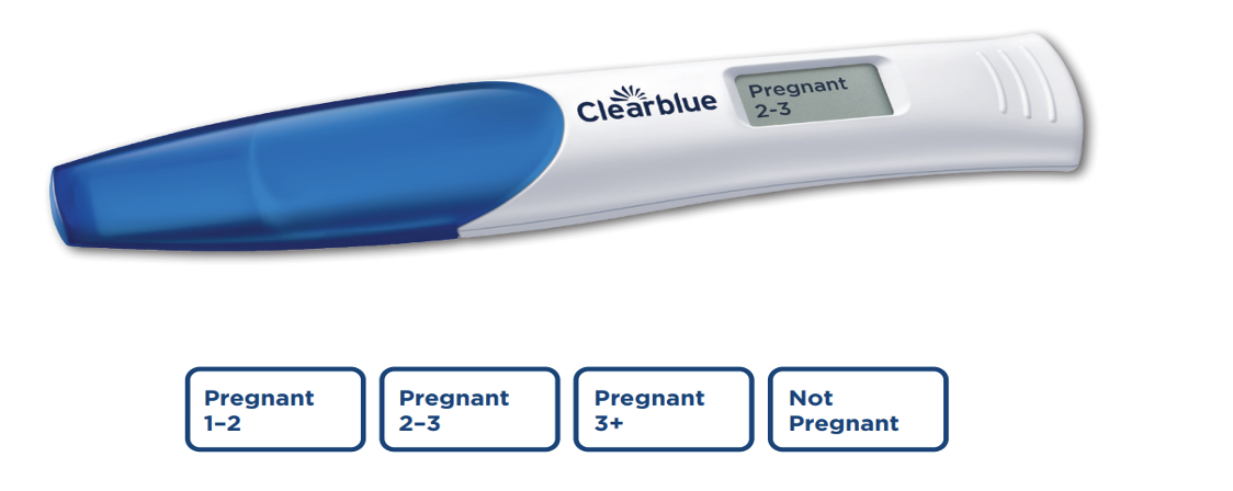 1 to 2 weeks pregnant clear blue