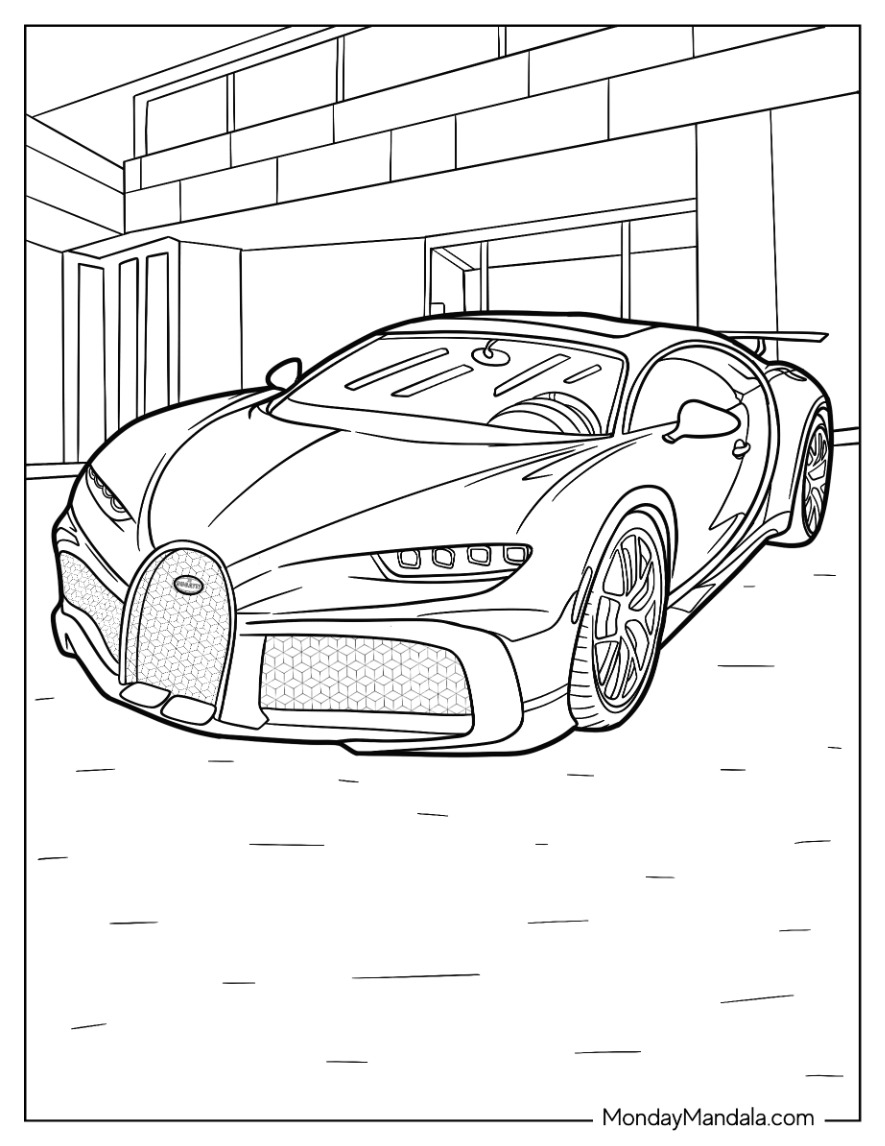 bugatti coloring sheet