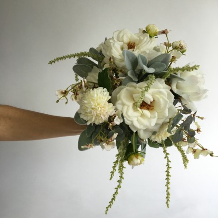 silk bridesmaid bouquets