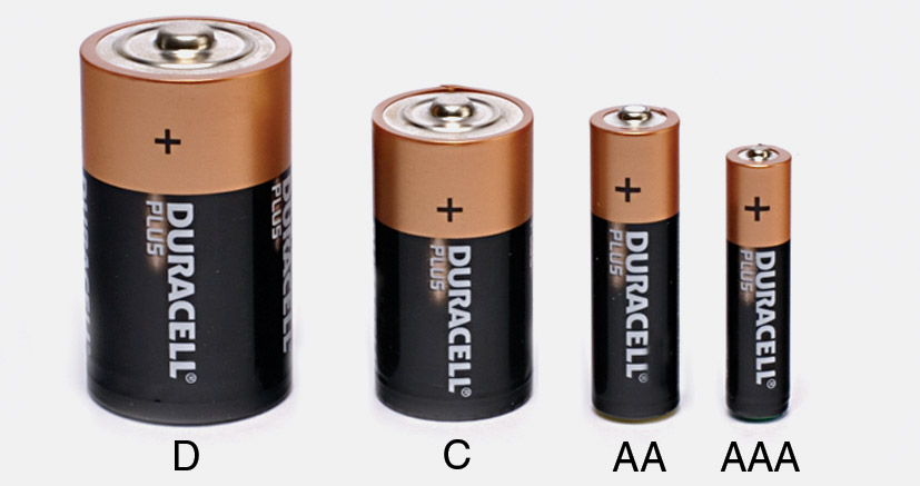 duracell battery sizes