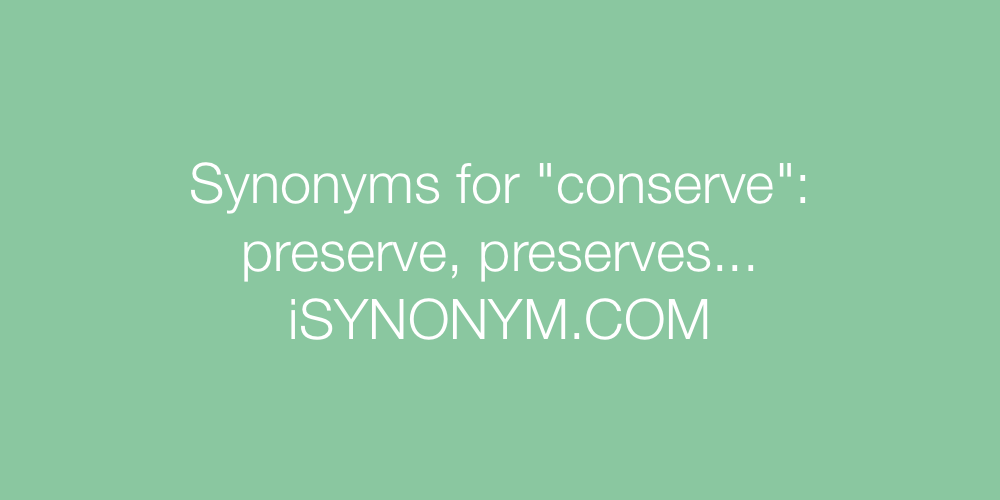 synonyms for preserve