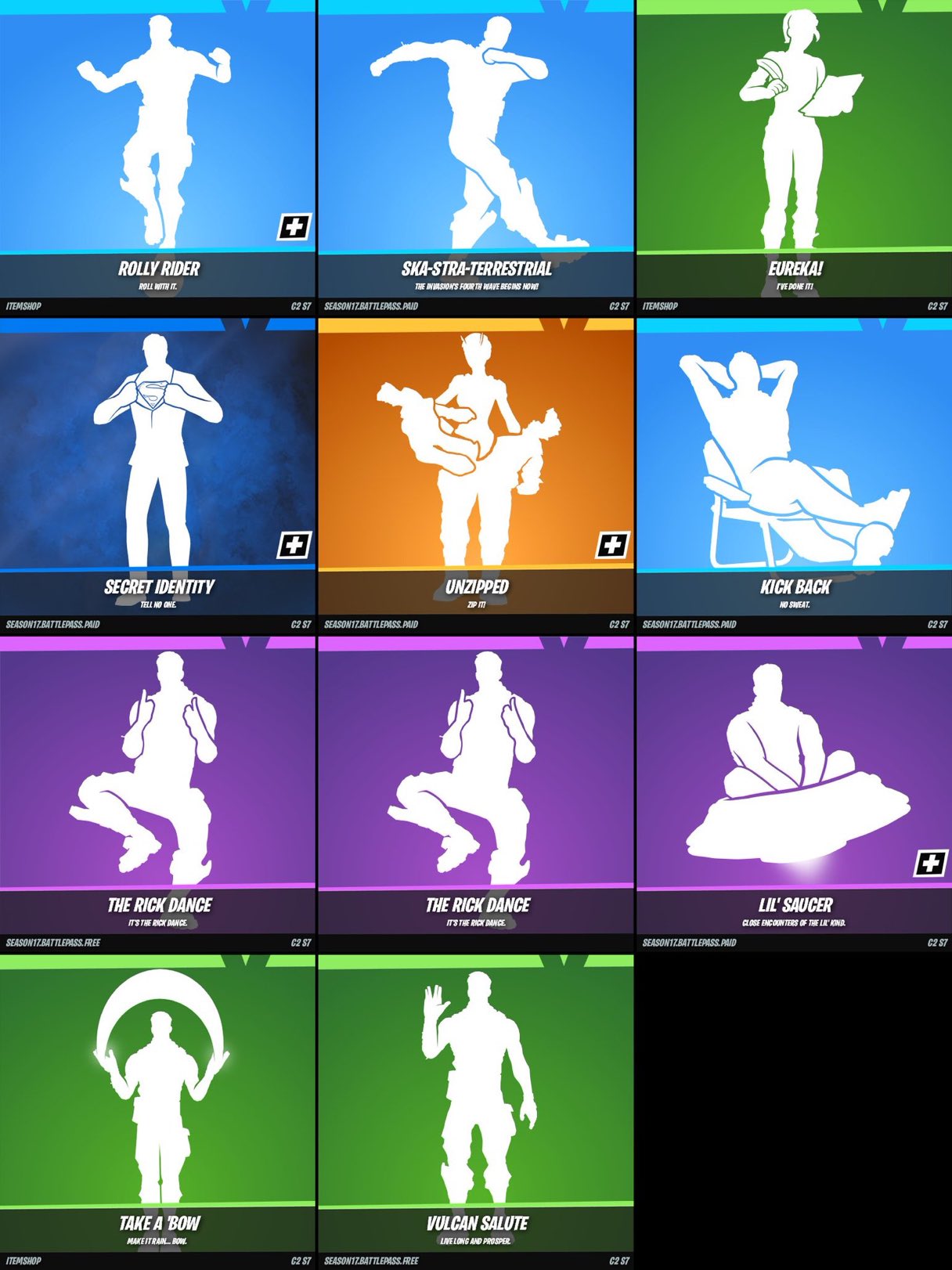 fortnite all emotes