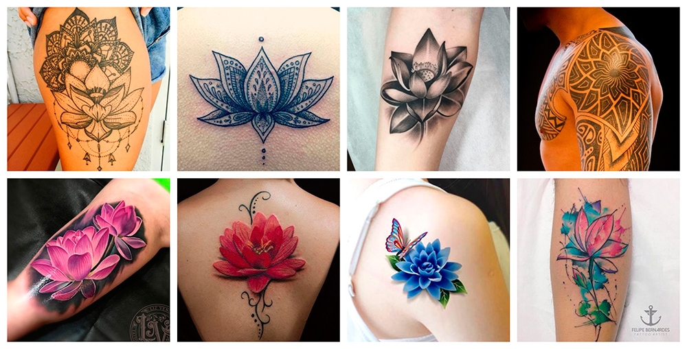 imagenes de flor de loto para tatuar