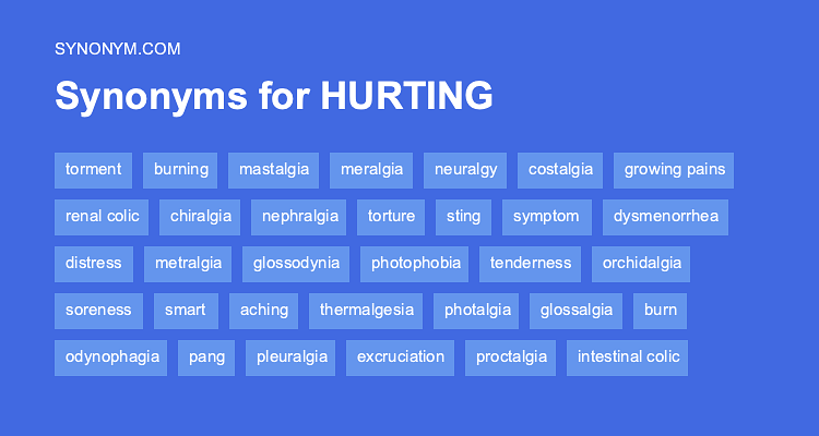 synonyms for hurting