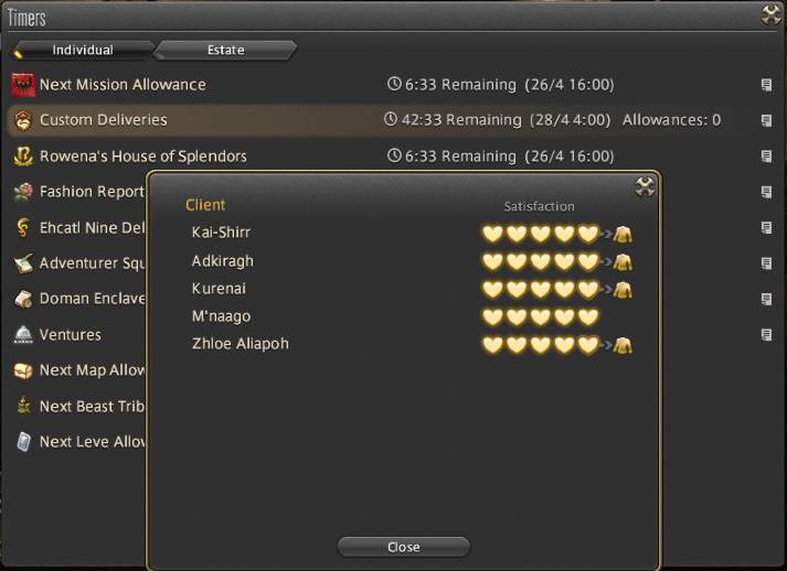 all custom deliveries ffxiv