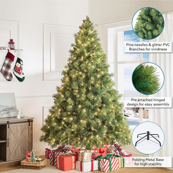 7.5 artificial pre lit christmas tree