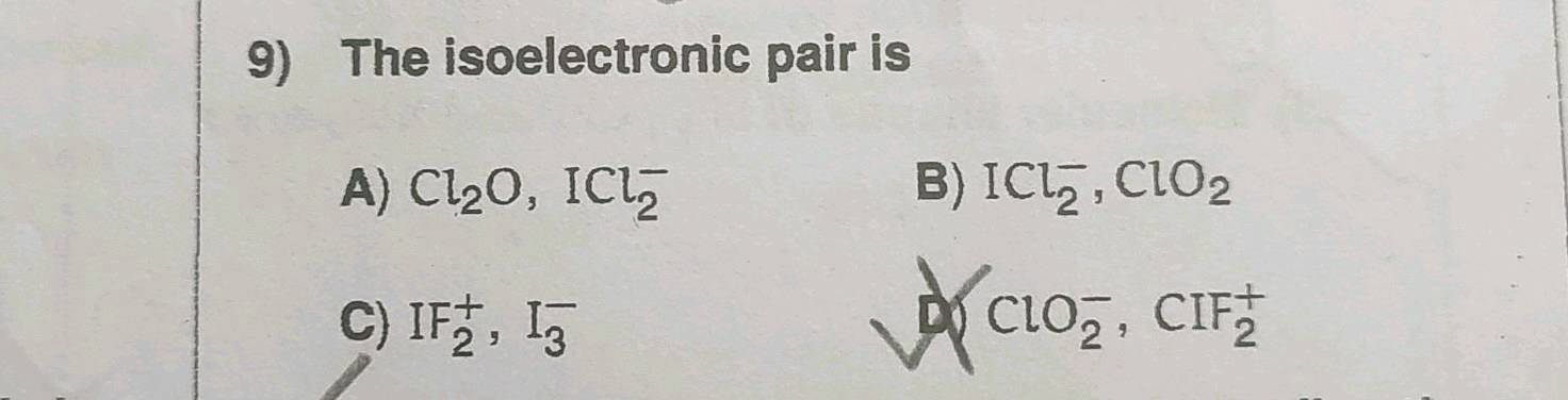 the isoelectronic pair is